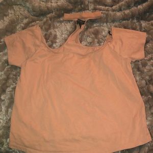 Peach chocker shirt